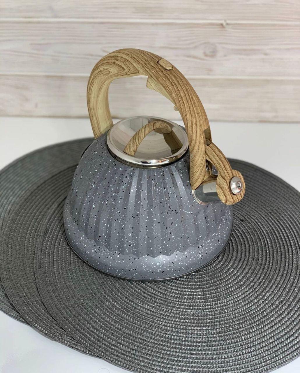 Чайник для індукційної плити Edenberg EB-8810 з нержавіючої сталі 3 л Сірий (2530556563) - фото 2 Чайник для індукційної плити Edenberg EB-8810 з нержавіючої сталі 3 л Сірий (2530556563) - фото 2