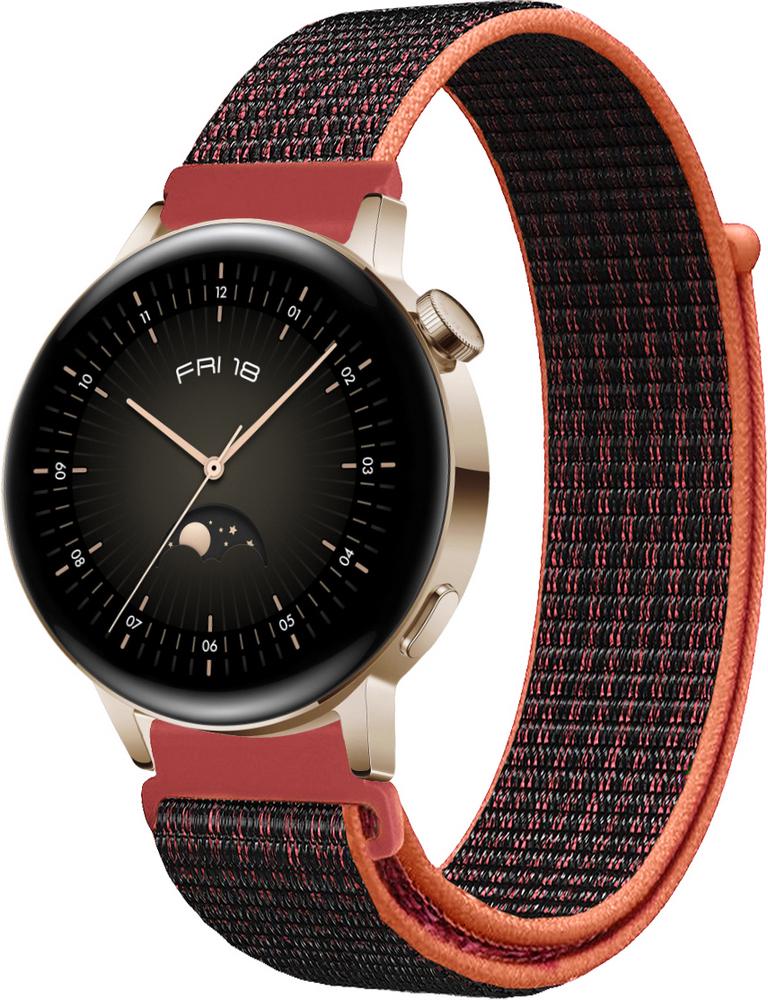 Ремешок нейлоновый Sport Loop для Huawei Watch GT3 42 мм Black/Red (16130-44)