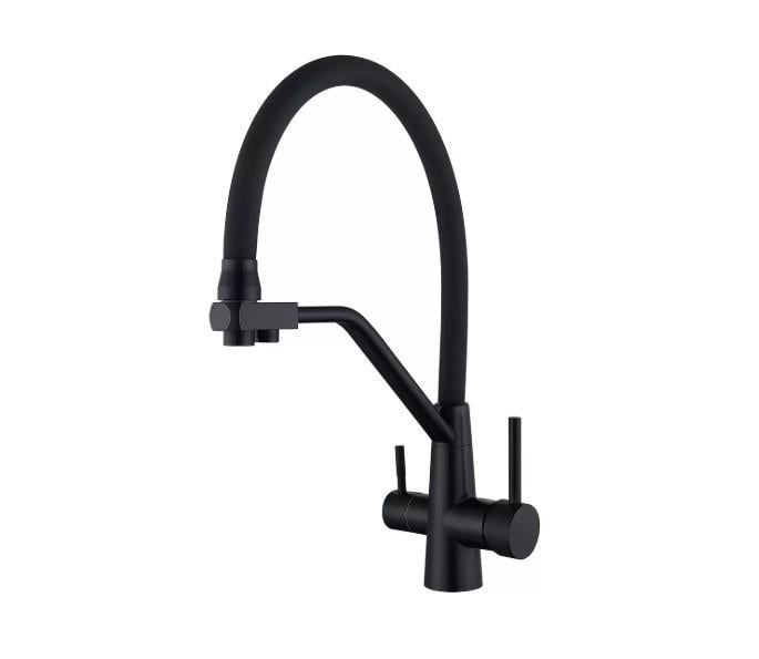 Смеситель для кухни Wezer INX4A-08 с подключением к фильтру Black (1045001)