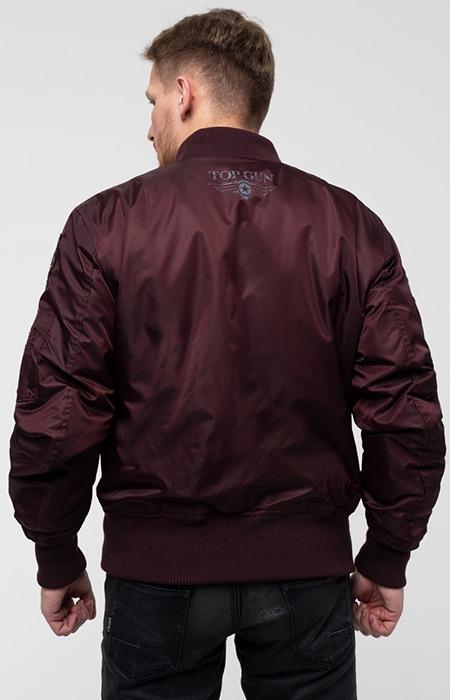 Бомбер Top Gun MA-1 Nylon Bomber Jacket with patches 4XL Maroon (TGJ1540PM4XL) - фото 6