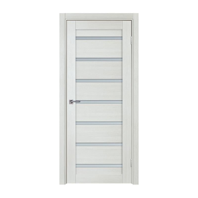 Дверное полотно TD ТД-207 R МДФ 2000х400 мм Дуб белый/Белое стекло (5359330)