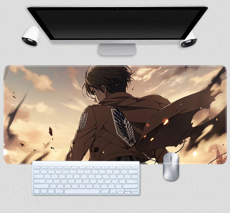 Килимок для мишки з Аніме принтом Attack on Titan 800х300х3 мм (0654)
