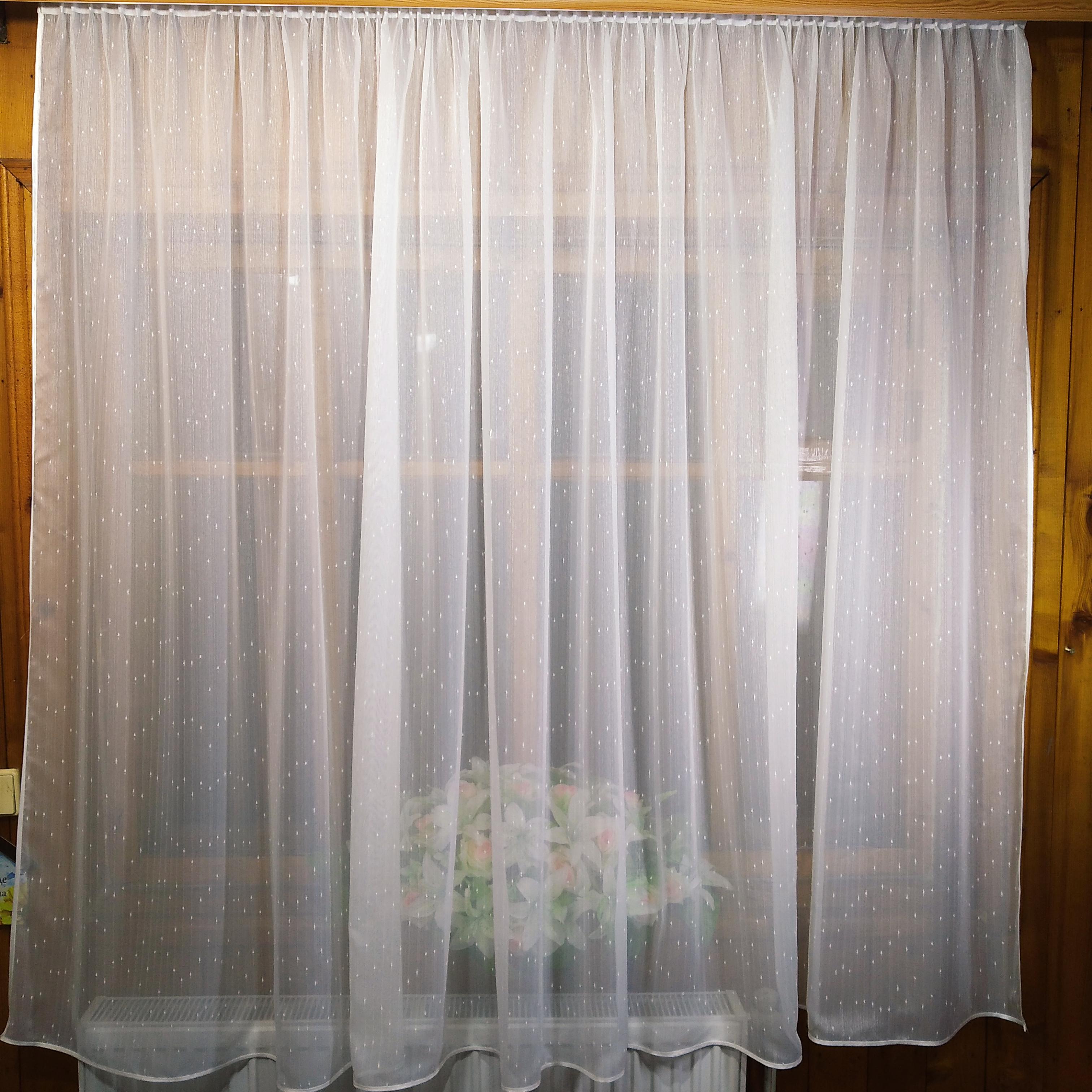 Занавеска короткая готовая Классик Молочный дождь
