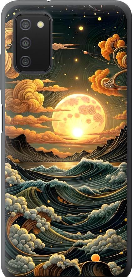 Чехол на Samsung Galaxy A03s A037F Арт волны (6332t-2381-42517)