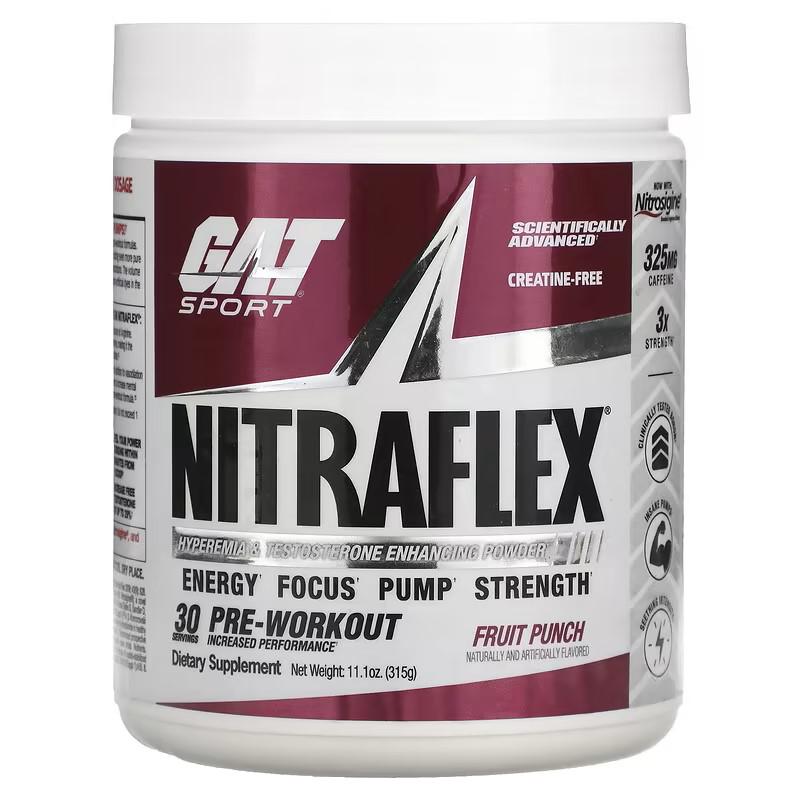 Предтренировочный комплекс GAT Nitraflex Fruit Punch 315 g