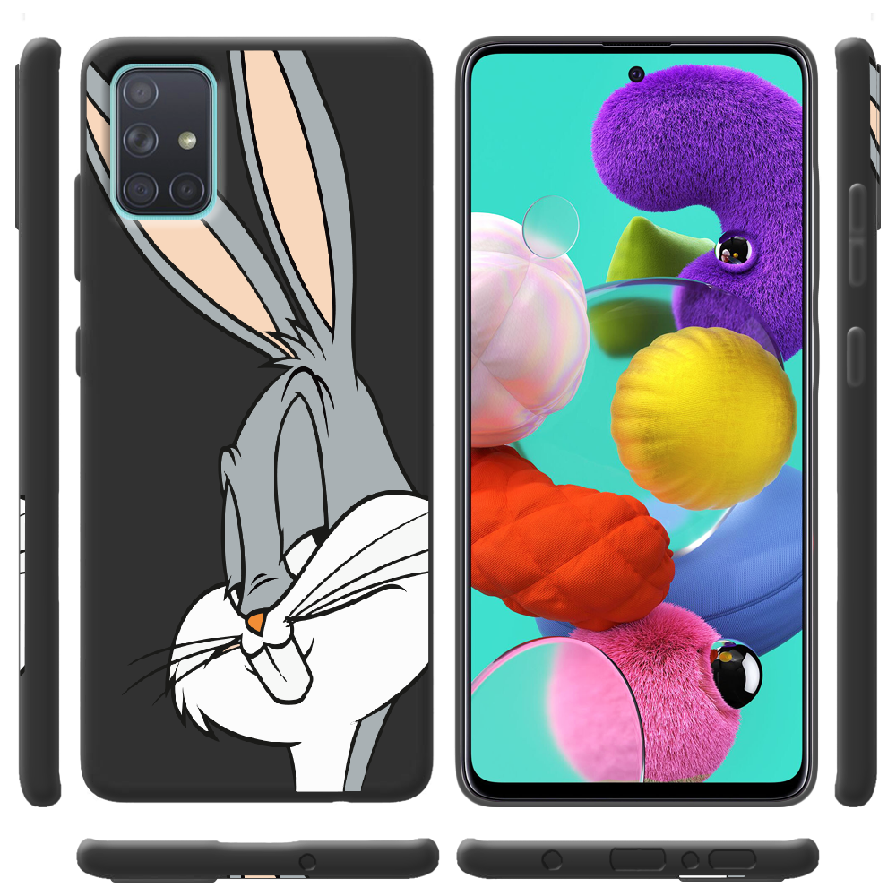 Чохол BoxFace Samsung A715 Galaxy A71 Lucky Rabbit Чорний силікон (38850-bk81-38948) - фото 2