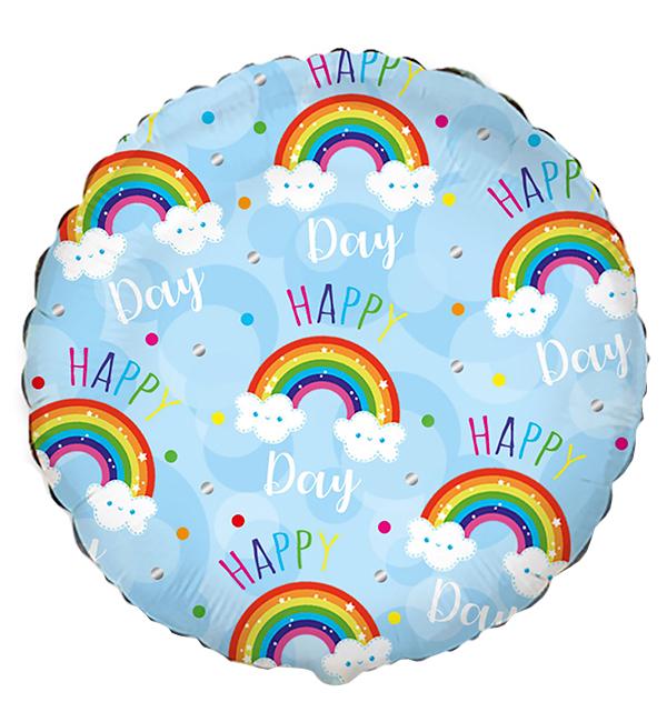 Воздушный шар Happy day blue 45 см (10806779)