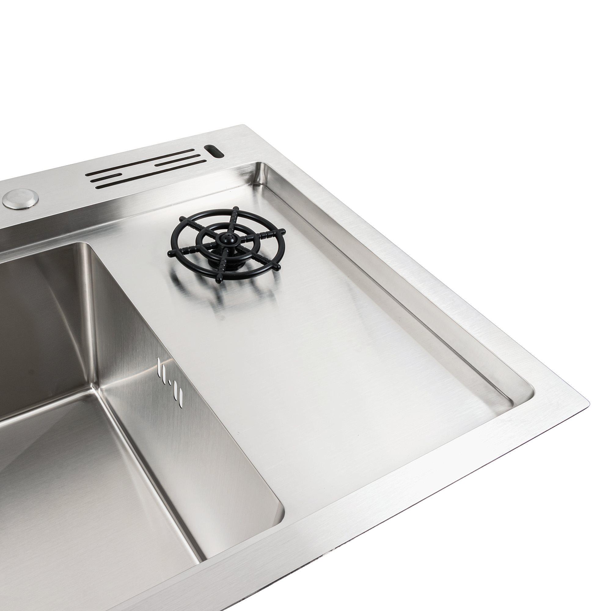 Мойка кухонная Platinum 78х46 см Нержавеющая сталь (24707439) - фото 6