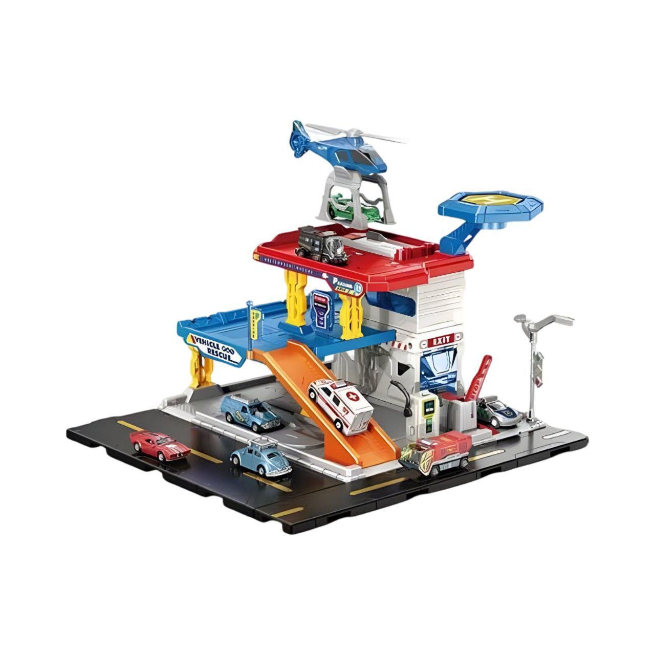 Спасательная станция с 2 машинками/подвижными элементами и наклейками (SK6606) Спасательная станция с 2 машинками/подвижными элементами и наклейками (SK6606)