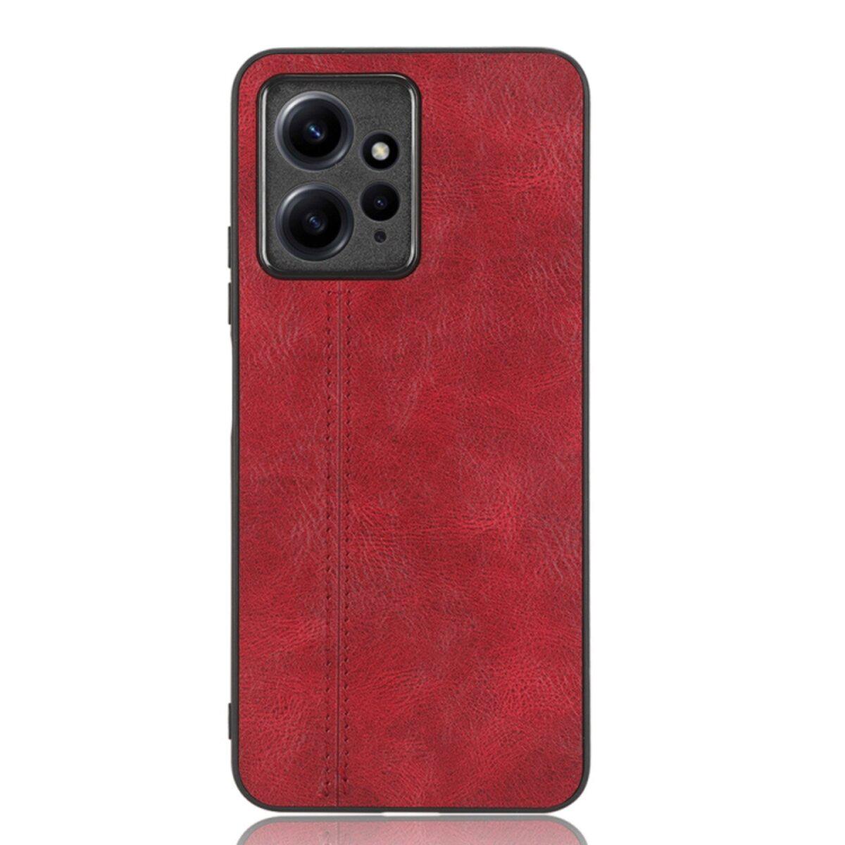 Противоударный чехол для Xiaomi Redmi Note 12 4G Cosmiс Leather Case Red