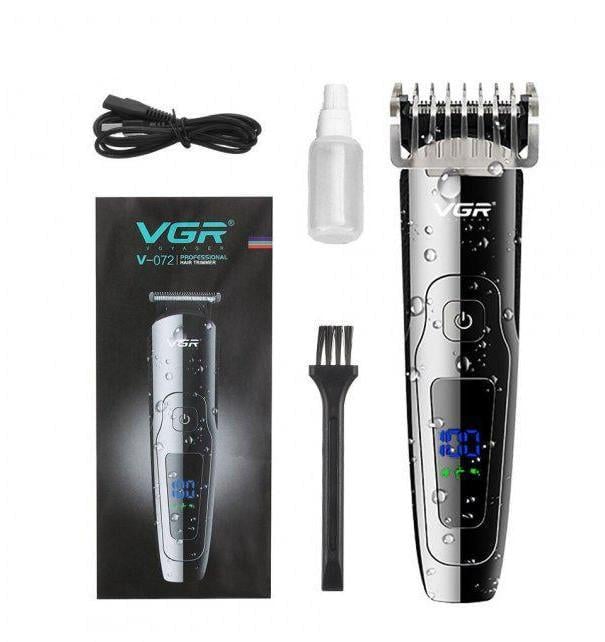 Машинка для стрижки аккумуляторная VGR V-072 с поворотным регулятором длины 5 Вт Серебристый (380421076)