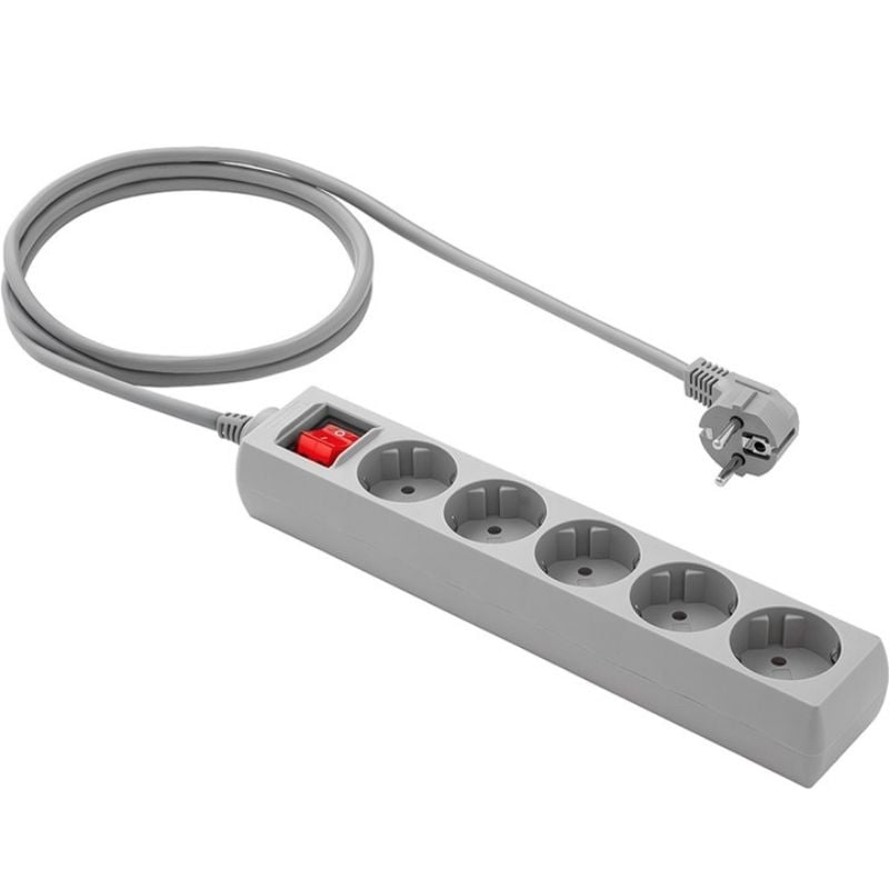 Сетевой фильтр-удлинитель Logan SFG5-3 5 розеток 3 м Gray (28690349) - фото 1 Сетевой фильтр-удлинитель Logan SFG5-3 5 розеток 3 м Gray (28690349) - фото 1