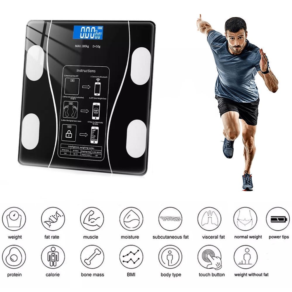 Розумні підлогові ваги Bluetooth Чорний (120.707) - фото 5 Розумні підлогові ваги Bluetooth Чорний (120.707) - фото 5