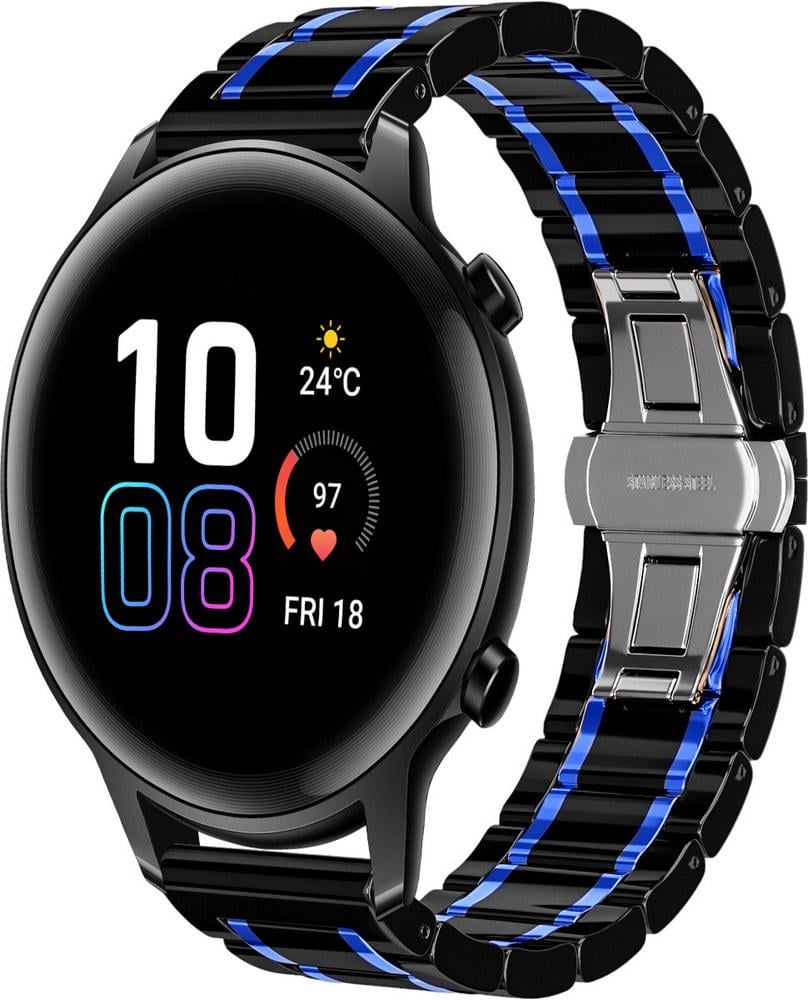 Ремешок керамический Ceramo для Honor Magic Watch 2 42 мм Black/Blue (28743-43)