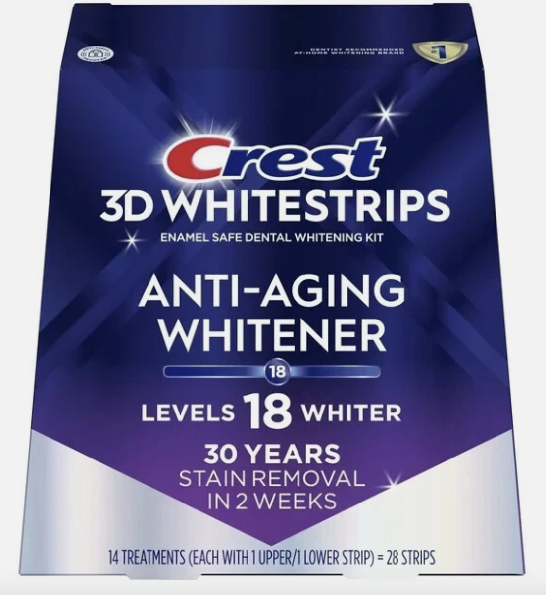 Отбеливающие полоски для зубов Crest 3D Whitestrips Anti-Aging Whitener 14 уп./28 полосок