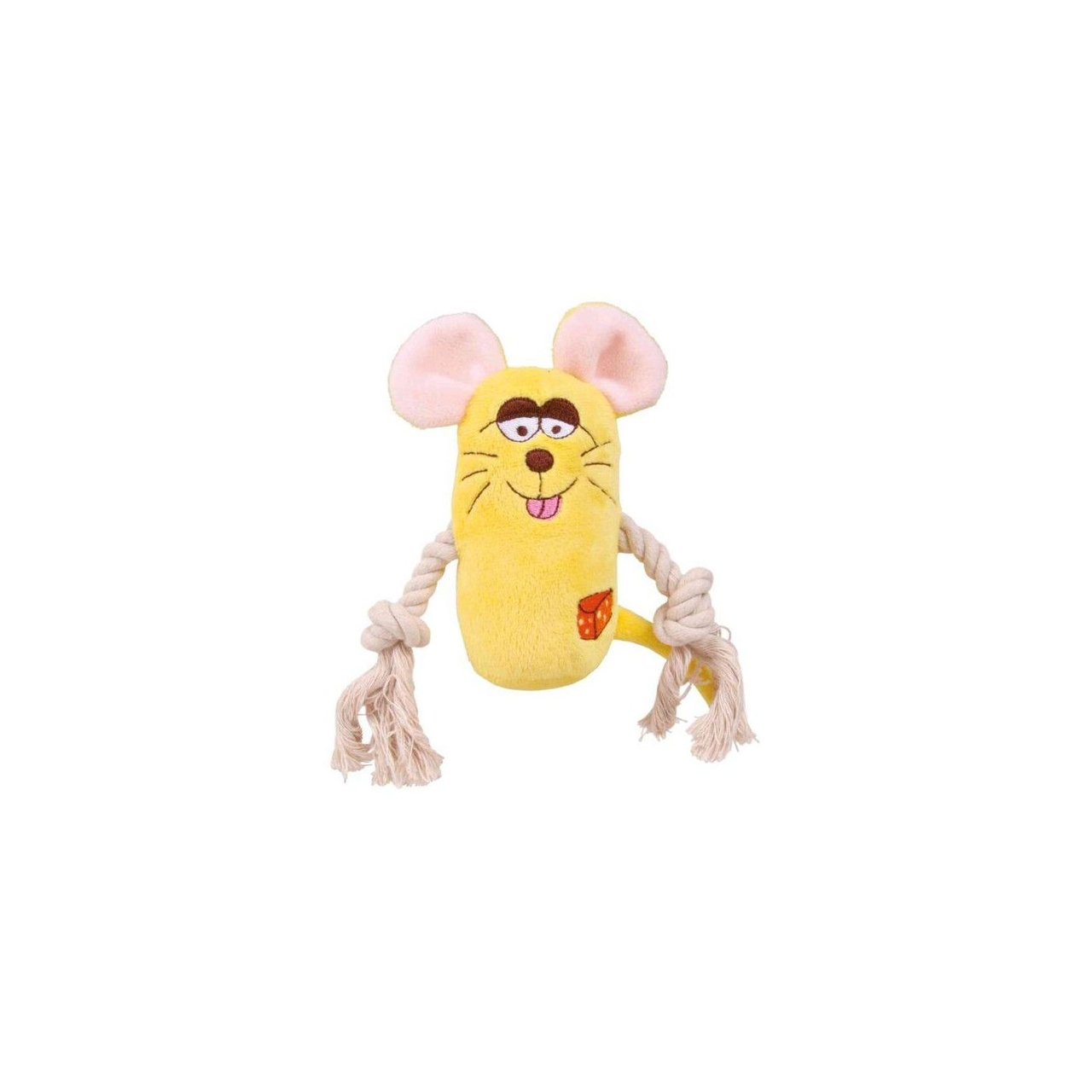 Іграшка для собак Trixie Миша з мотузкою та пискавкою плюш 13 см (4011905361819)