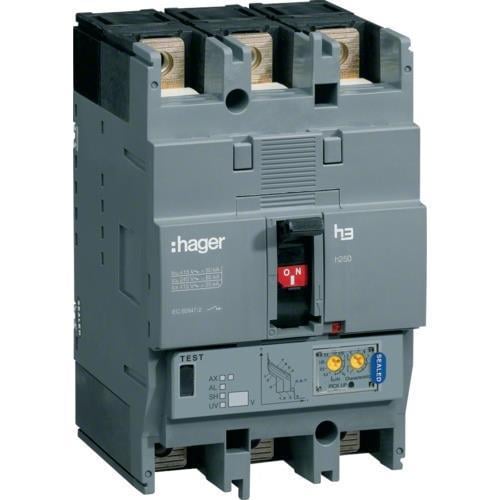 Автоматический выключатель силовой Hager 125А 70kA 3 полюса HEC125H h250 (13867)