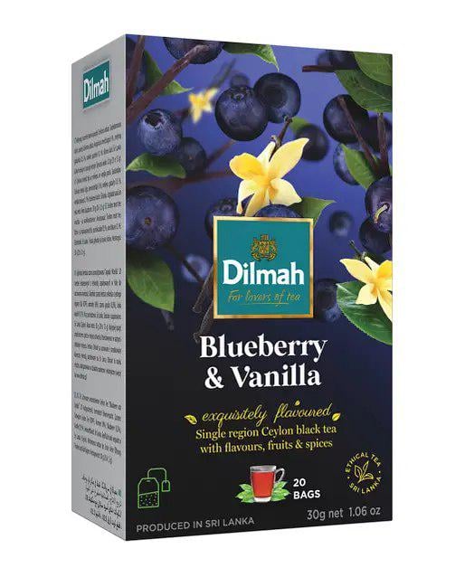 Чорний чай Dilmah Blueberry & Vanilla у пакетиках 20 шт. (13353509)