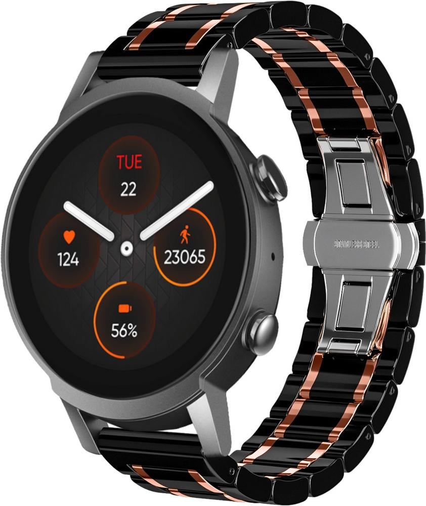 Ремешок керамический Ceramo для Mobvoi TicWatch E3 Black/Pink (28746-51) Ремешок керамический Ceramo для Mobvoi TicWatch E3 Black/Pink (28746-51)