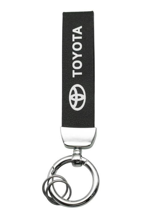 Брелок для автомобильных ключей Toyota экокожа/металлический (1828802449)