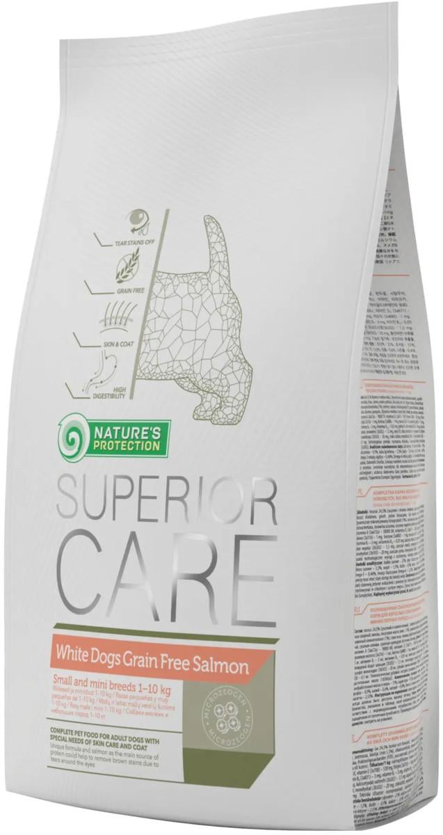 Корм сухий Nature's Protection Superior Care White беззерновий для взрослых собак малых пород с белой шерстью 17 кг (4771317459961)