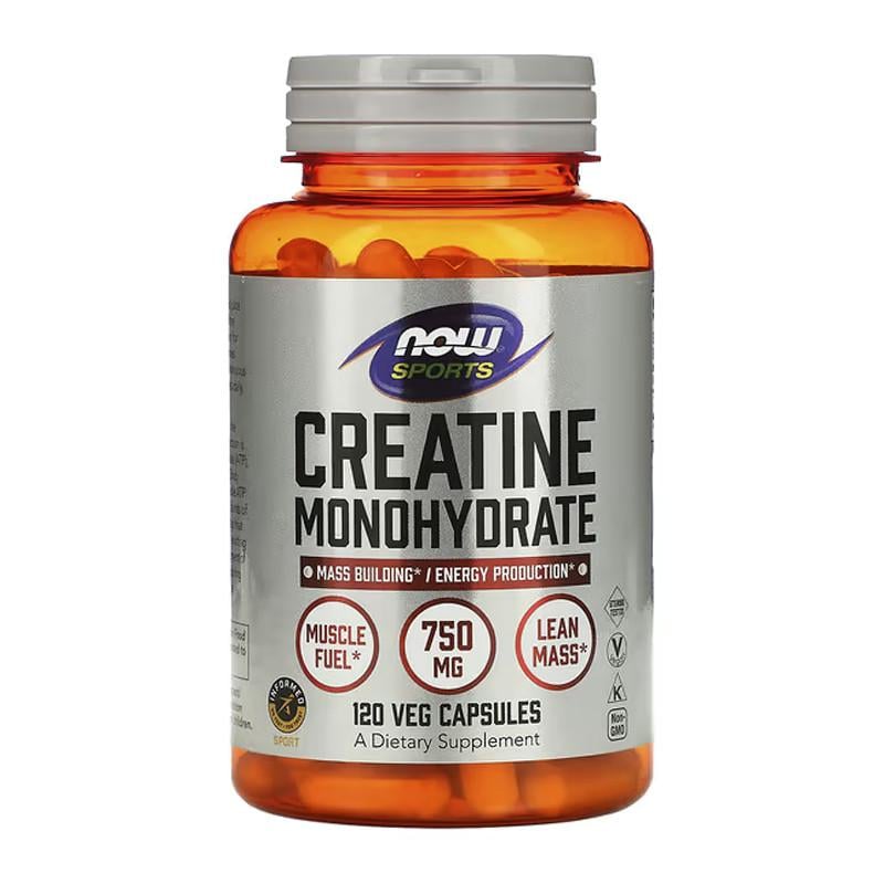 Креатин моногидрат NOW Creatine 750 мг 120 капс. (10048-01)