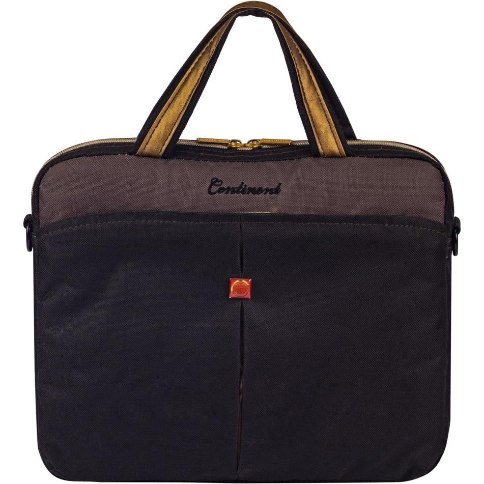 Сумка Continent CC-010 для ноутбука 10" легкая и практичная молния Black Caviar Черный (626393)