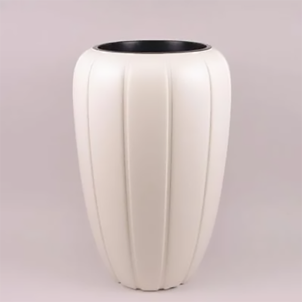 Горшок пластиковый Flora GAJA с вкладом 61,5 см Кремовый (81280)