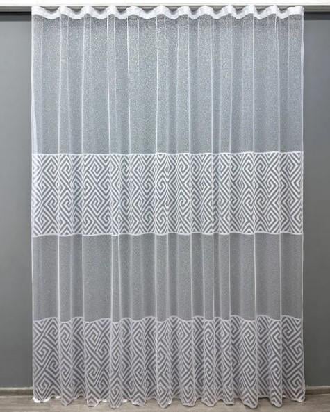 Тюль жакардовий 2,95 м Білий (1591т)