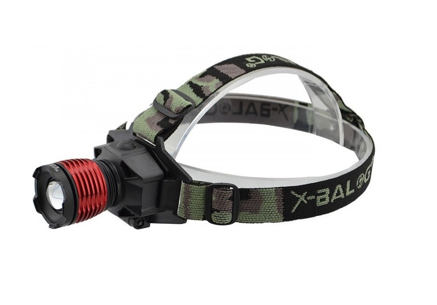 Ліхтар налобний акумуляторний X-Balog BL 6908 з ультрафіолетовим режимом Чорно-червоний (iz12504)
