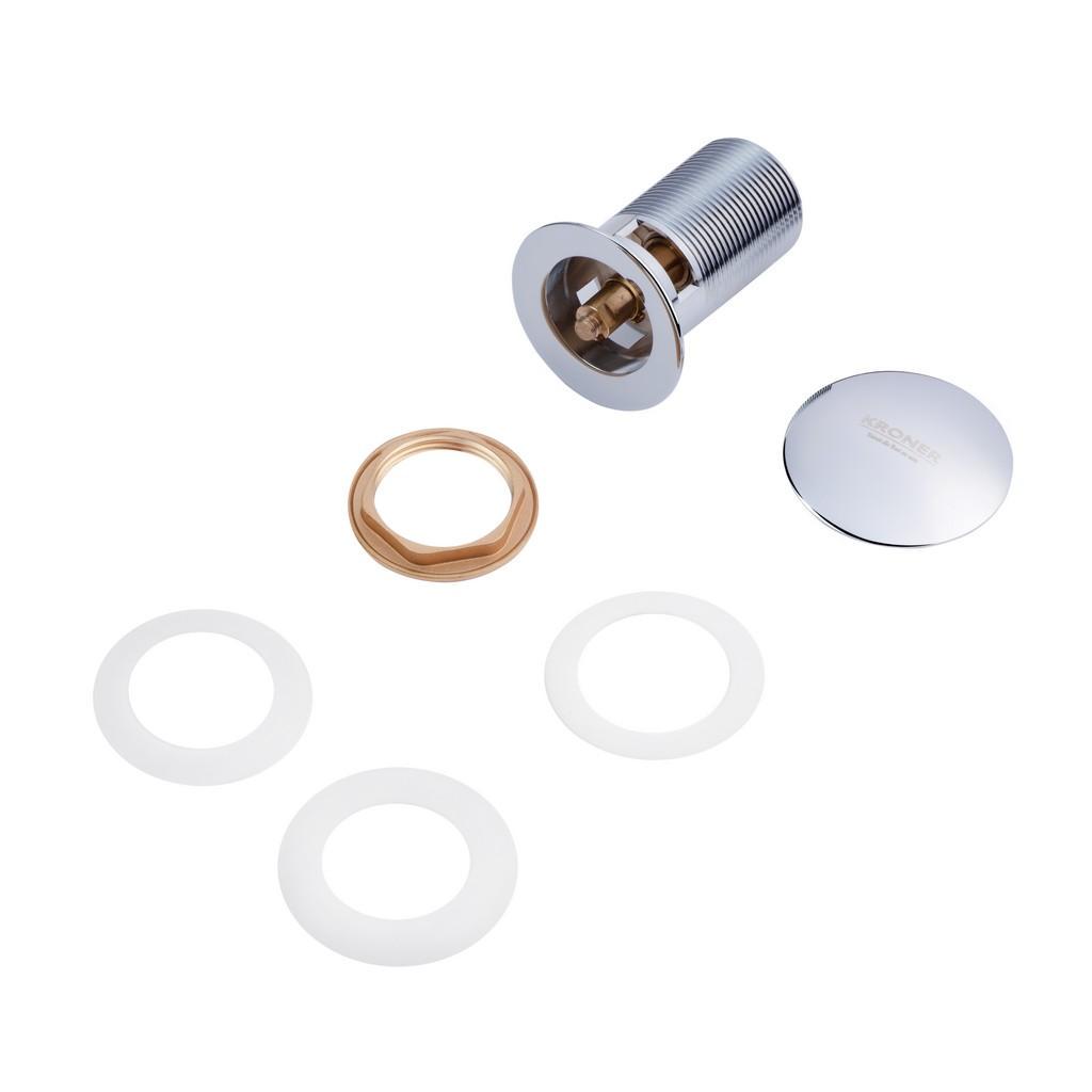 Донный клапан Kroner KRM-C962 50 мм х 1 1/4" Хром - фото 3