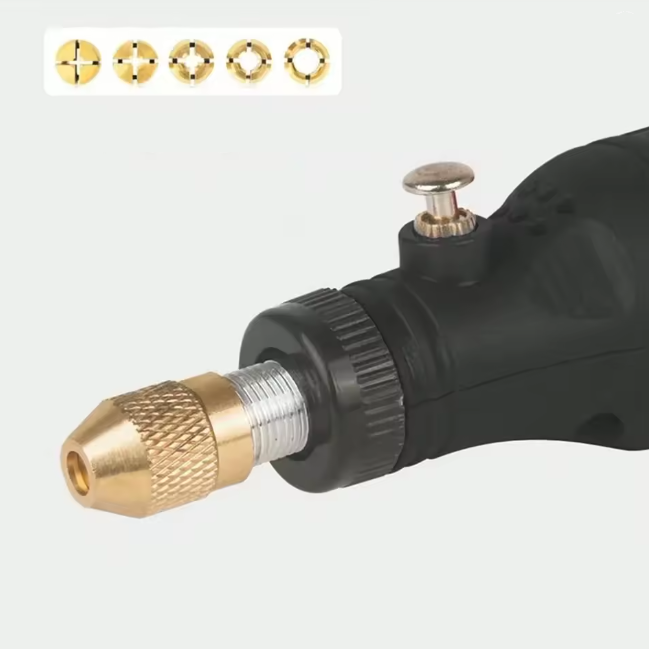 Гравер мини 24 насадки Type-C 3,7V Li-Ion 400 mAh 16000rpm Black (d9047fa9) - фото 4