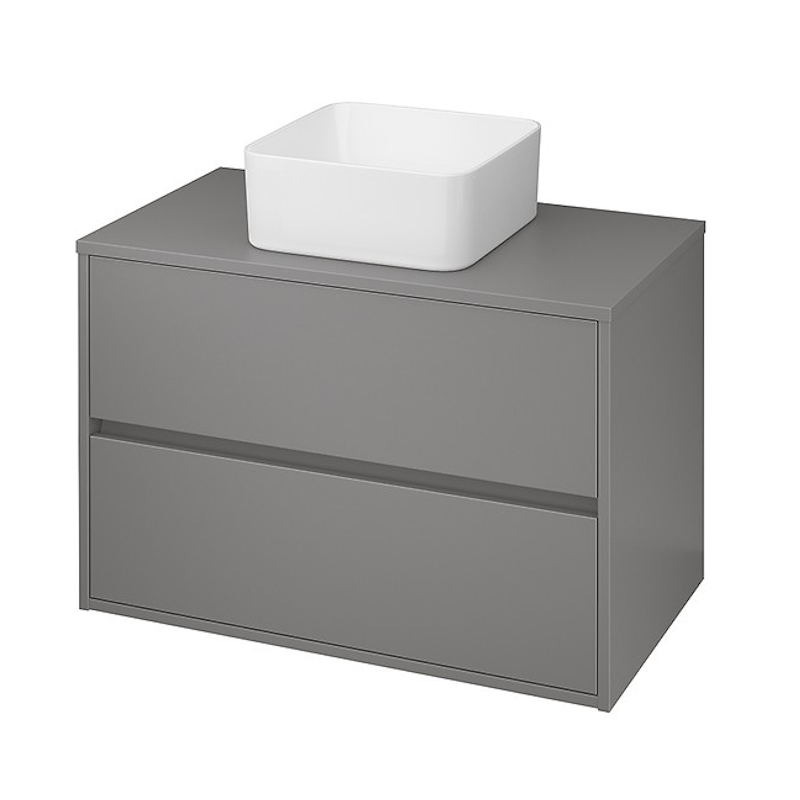 Тумба для ванной Cersanit Crea 79,8x45 подвесная под умывальник Серый матовый (FZZW1008871564)