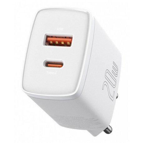 Зарядное устройство BASEUS Compact PD Charger Type-C USB 20W White (CCXJ-B02)