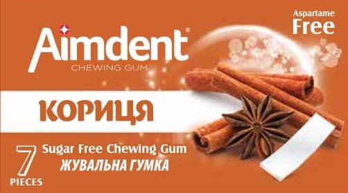 Жевательная резинка без сахара Aimdent 7 стиков Корица