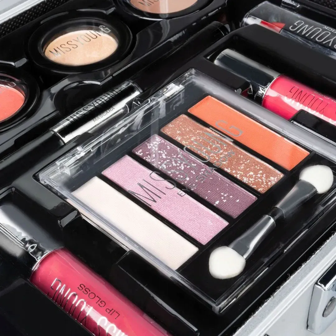 Набор косметики для макияжа в кейсе 20,5х16,9х5,3 см 22 пр. Розовый (30467283) - фото 4 Набор косметики для макияжа в кейсе 20,5х16,9х5,3 см 22 пр. Розовый (30467283) - фото 4