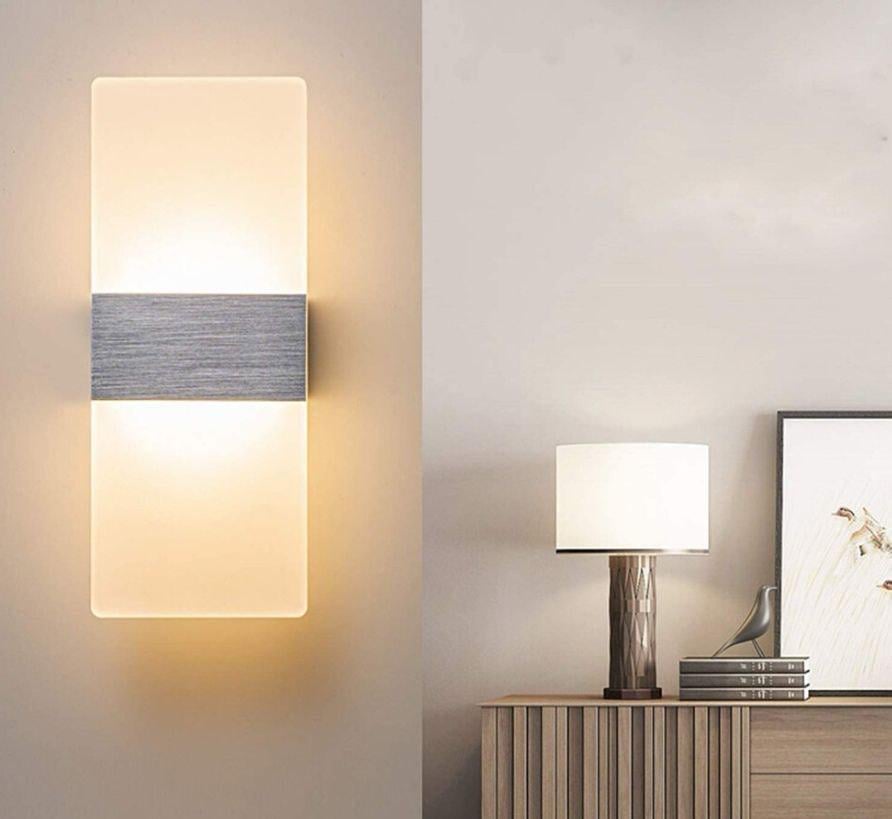 Светильник светодиодный настенный акриловый прямоугольный 4000 К Серебрянный (33739) Светильник светодиодный настенный акриловый прямоугольный 4000 К Серебрянный (33739)