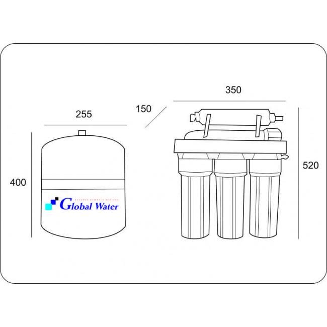 Осмотичний фільтр для води RO5 Global Water - фото 2