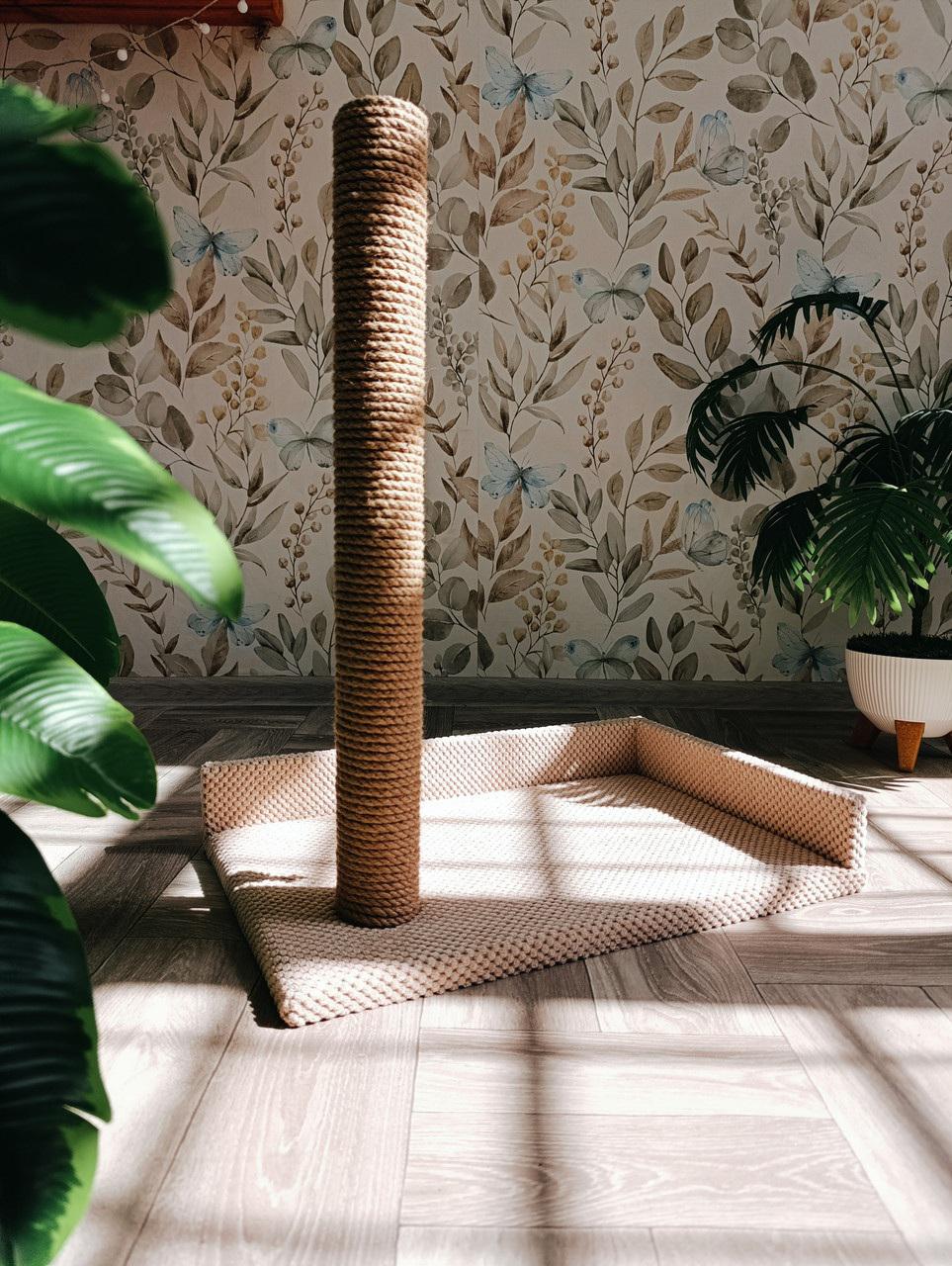 Когтеточка лежанка для кошек 62x55x45 см Бежевый