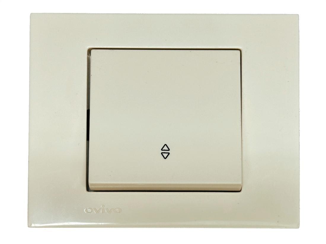 Выключатель проходной одноклавишный Ovivo Grano Кремовый (00000018633)