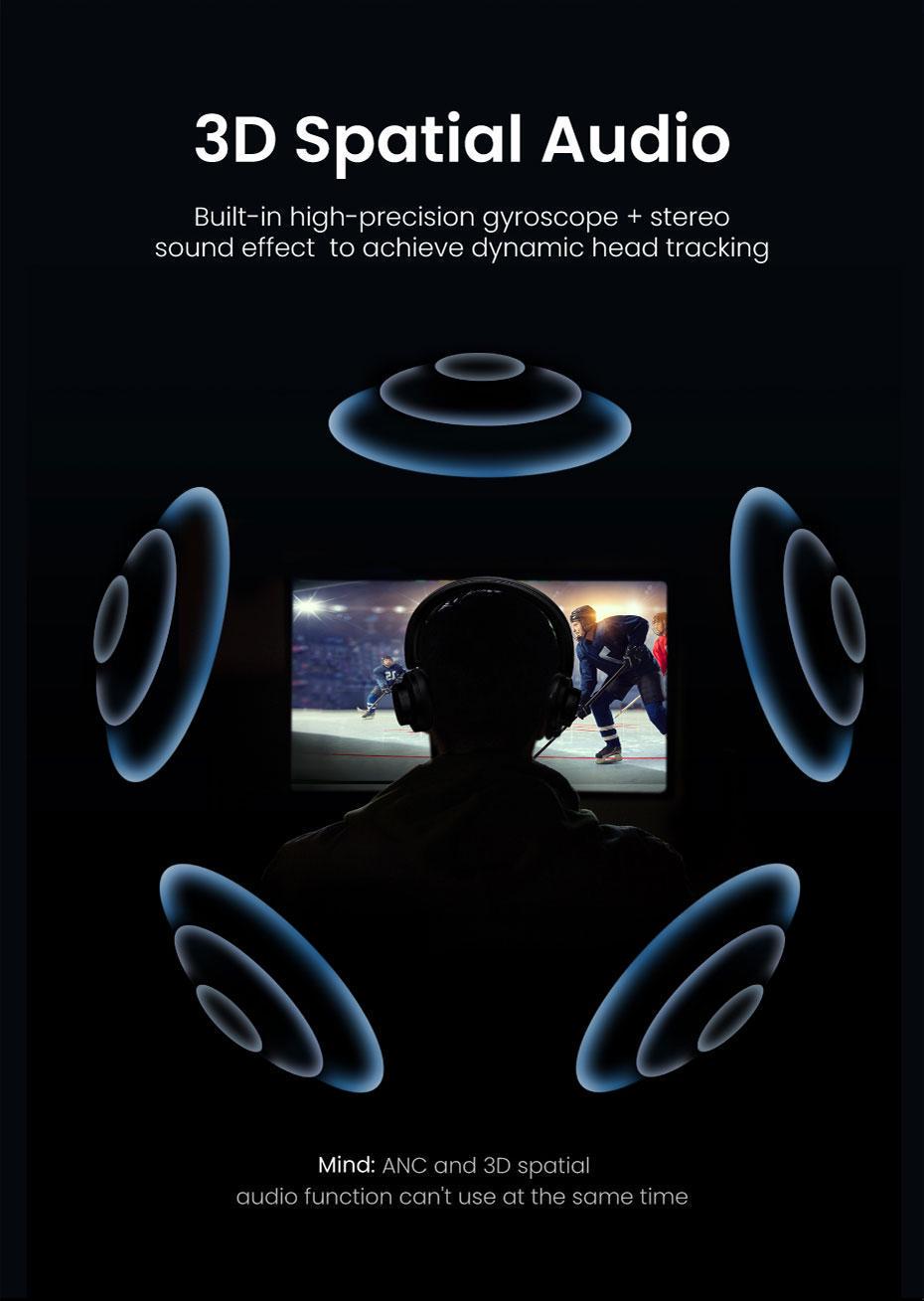 Навушники бездротові UGREEN HiTune Max 3 Bluetooth 5.0 Чорний (90422) - фото 3 Навушники бездротові UGREEN HiTune Max 3 Bluetooth 5.0 Чорний (90422) - фото 3