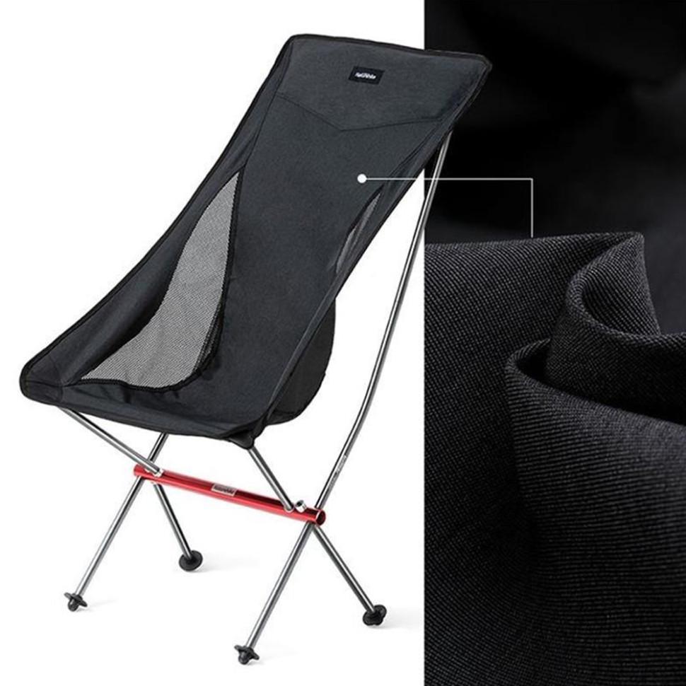 Крісло складане високе NaturehikeYL06 Alu Folding Moon Chair NH18Y060-Z, чорний - фото 2