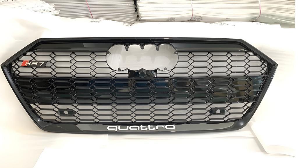 Передня решітка RS-Style з написом Quattro GT Tuning для Audi A7 2018-ABS Чорний