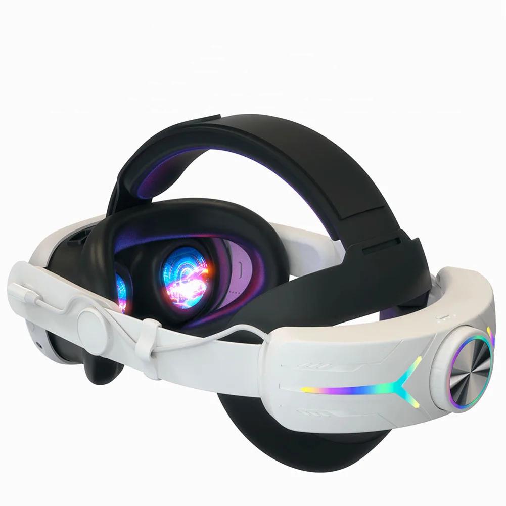 Спортивный RGB ремешок для головы с аккумулятором для Meta Quest 3/3S White (ACS-ARGBFMQ3wh)