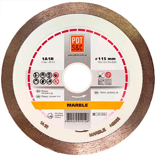 Круг алмазный по мрамору PDT Marble 1A1R 115х1,4х10х22,2 мм (820100CMRu) - фото 1