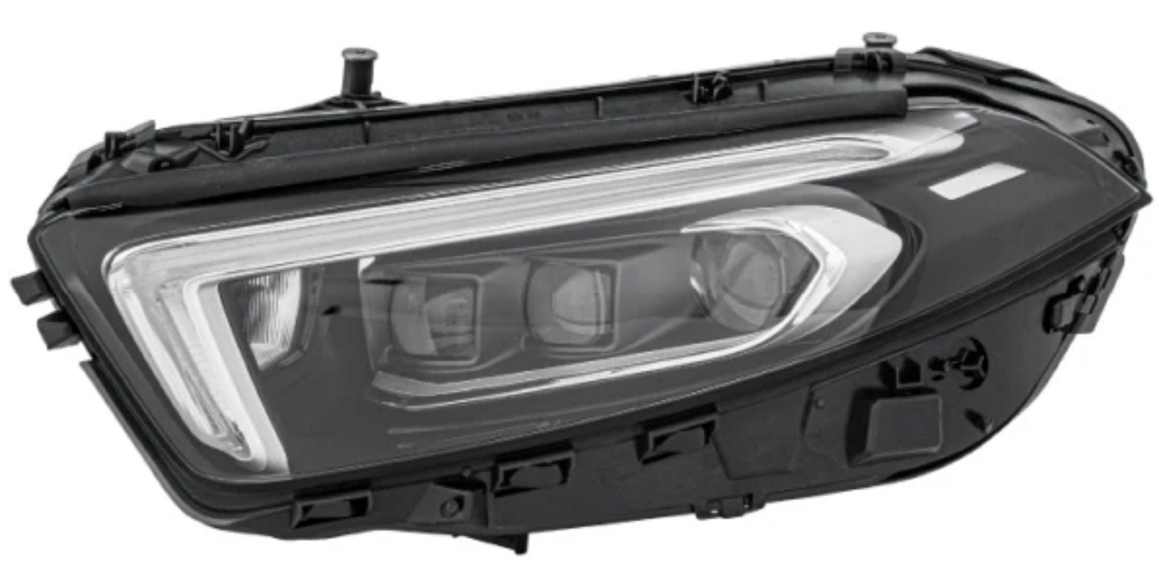 Фары передние GBT Multibeam 2018-2022 для Mercedes A-сlass W177 2018- гг. поликарбонат 2 шт. Черный (150974)