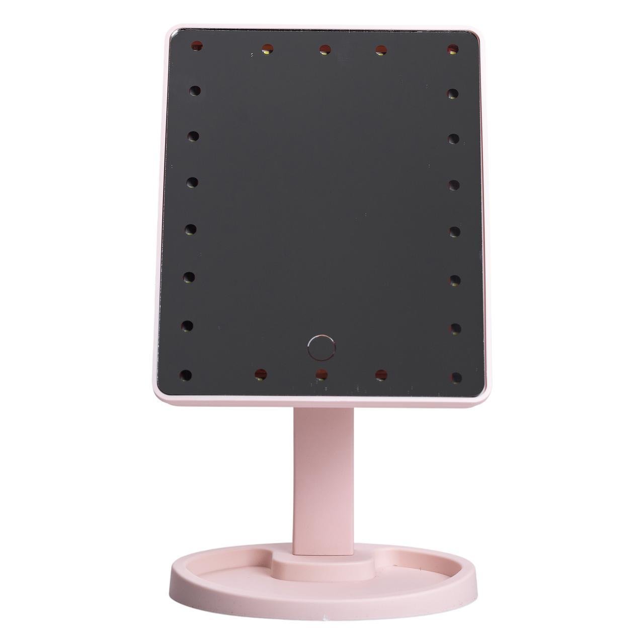 Зеркало настольное с подсветкой HP-10-4AP 22 LED д 21х16 см USB Розовый (A-033794) - фото 4 Зеркало настольное с подсветкой HP-10-4AP 22 LED д 21х16 см USB Розовый (A-033794) - фото 4