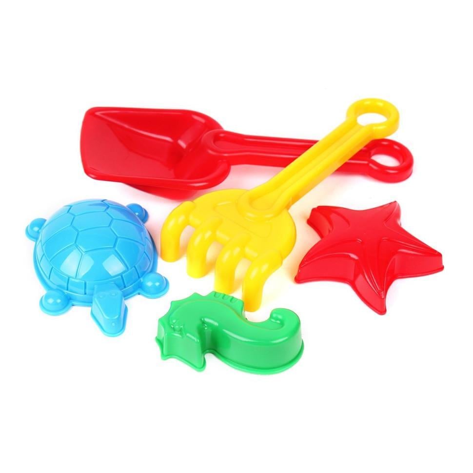 Іграшка набір ТехноК лопатка+ грабельки з пасочками Червоний (2254TXK)