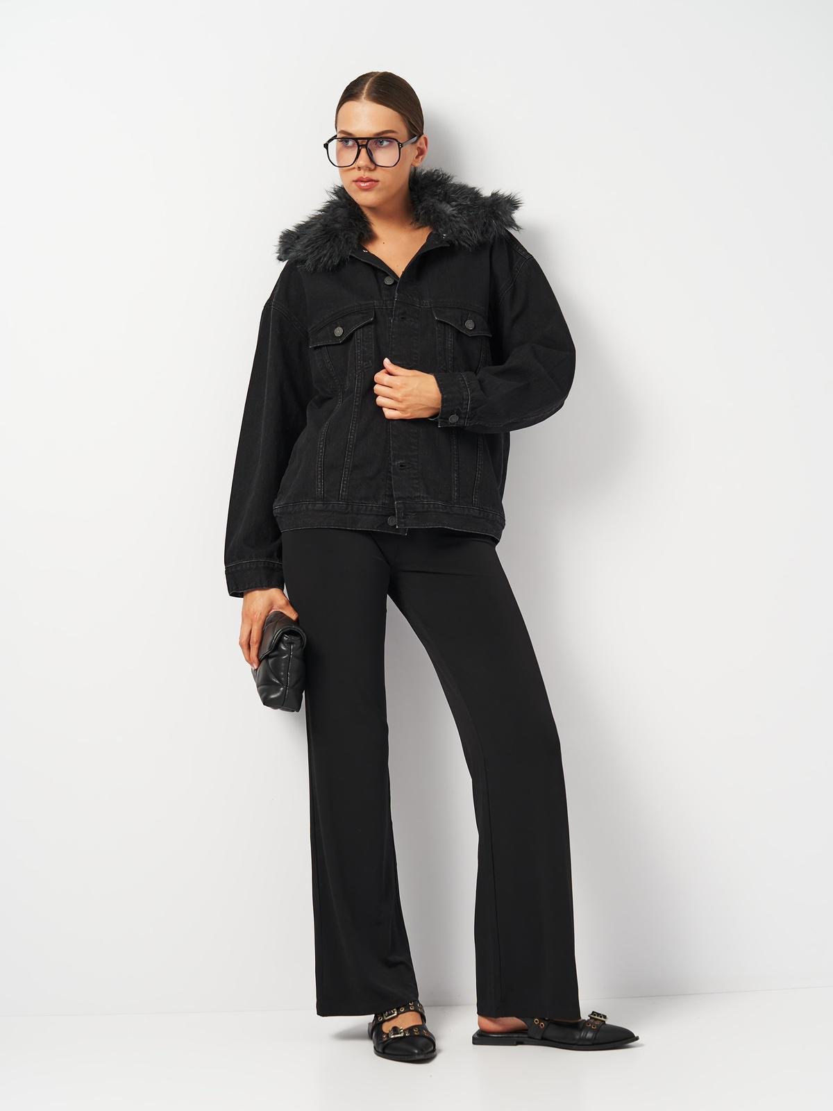 Куртка джинсова р. 38 Чорний (4494495ral) - фото 3 Куртка джинсова р. 38 Чорний (4494495ral) - фото 3