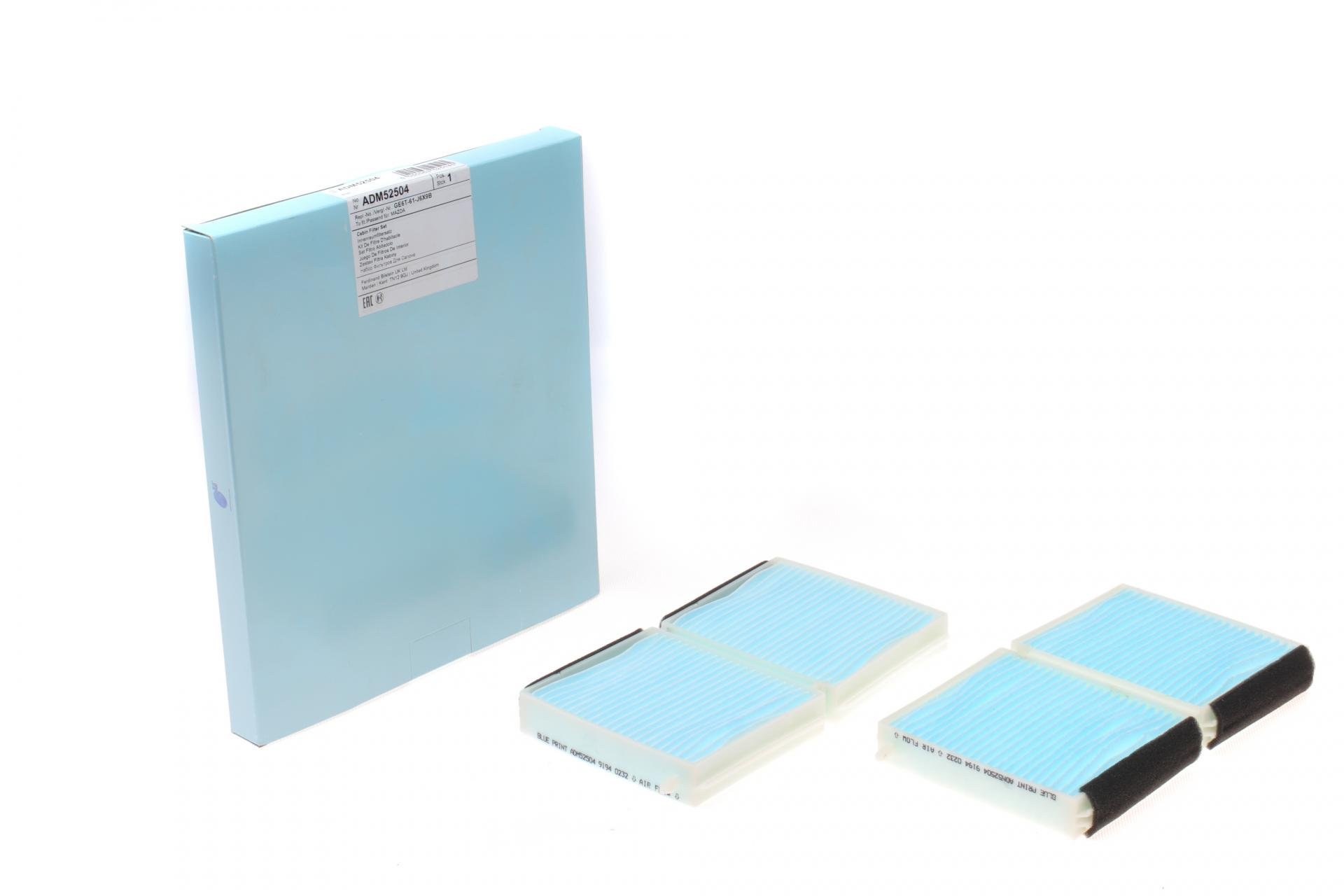 Фильтр салона BLUE PRINT для Mazda 323 F VI/323 S VI/626 V/Premacy 1,4-2,0D 97-05 (ADM52504)